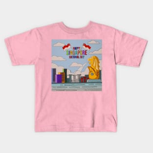 A scenery of the Merlion in Singapore Kids T-Shirt